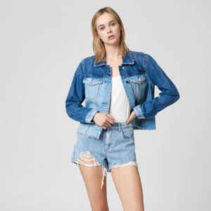 BLANK NYC Chaser Two Tone Denim Trucker Jacket - Small